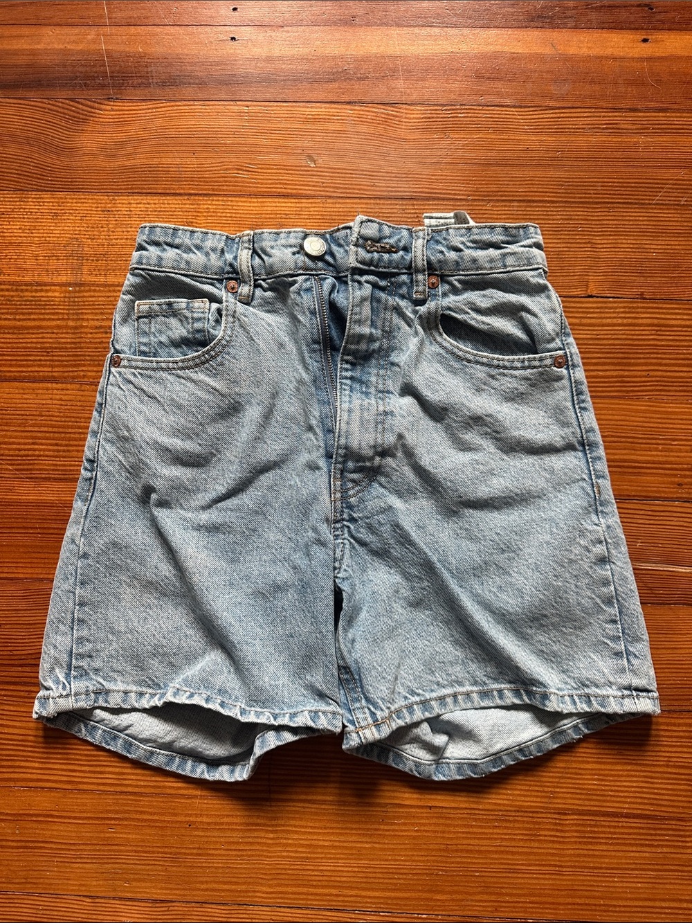 Zara Light Blue Denim Jean Shorts